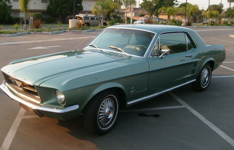 Lime Gold 1967 Mustang Hardtop