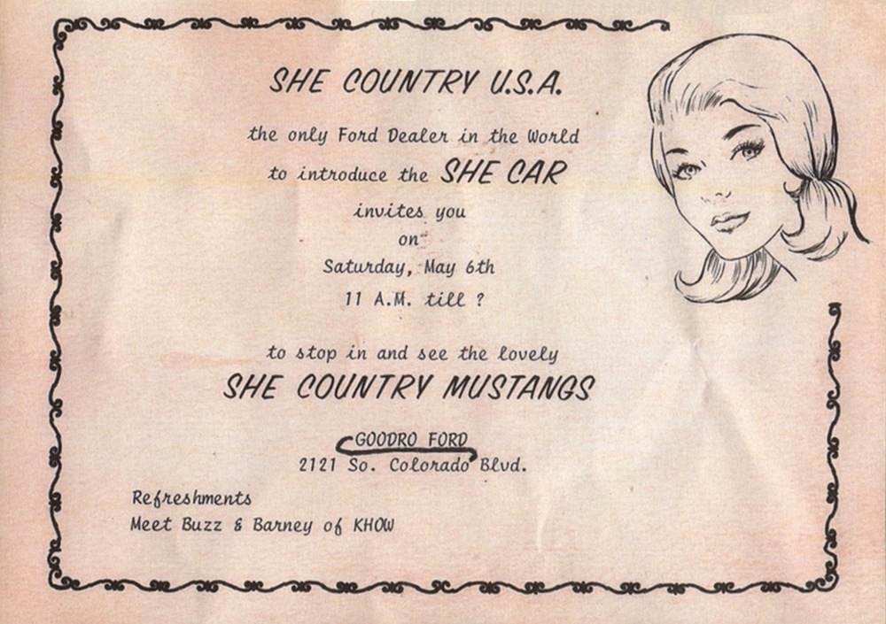 1967 She Country Mustang advertisement