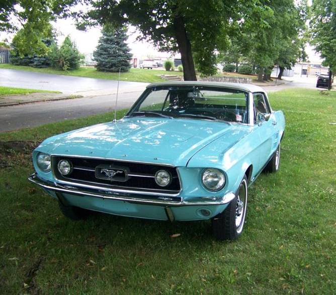 Frost Turquoise 67 Mustang GT Convertible