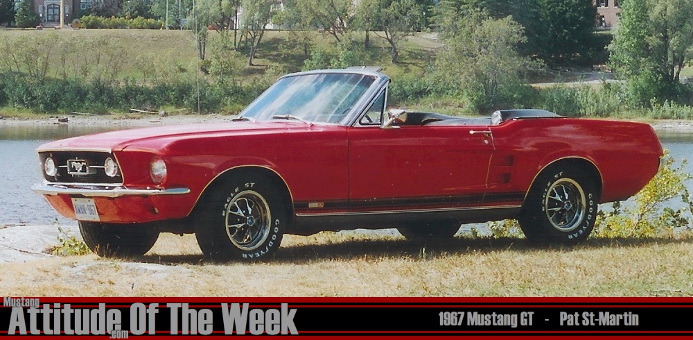 Red 1967 Mustang GTA convertible