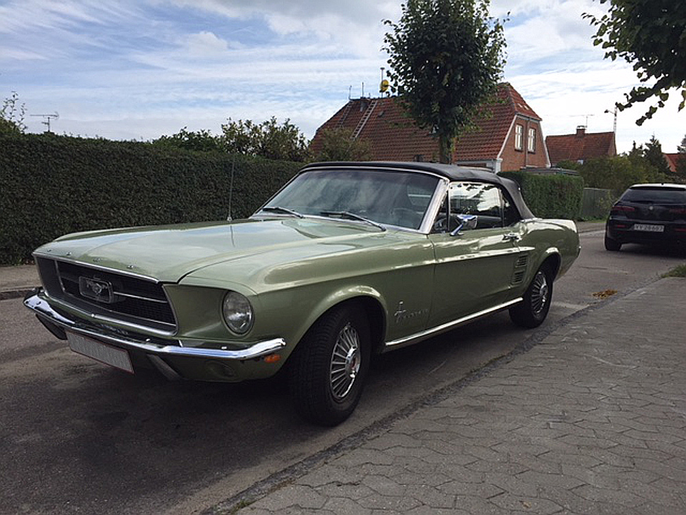 1967 Lime Gold Mustang