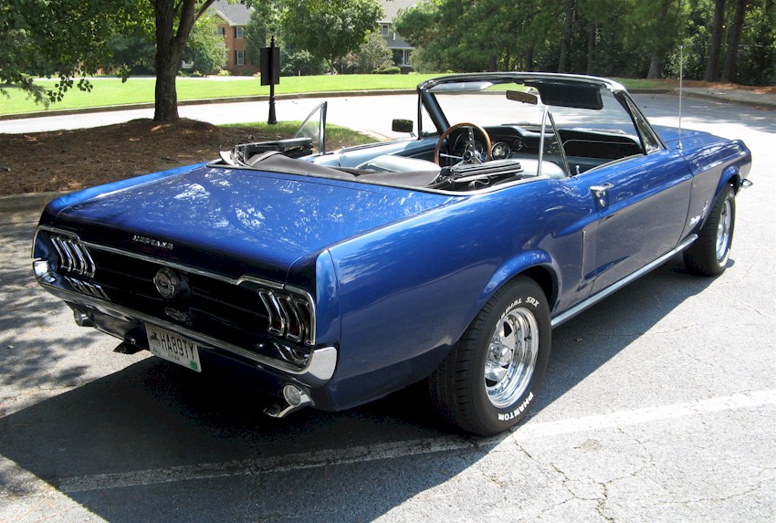 Blue 68 Mustang Convertible