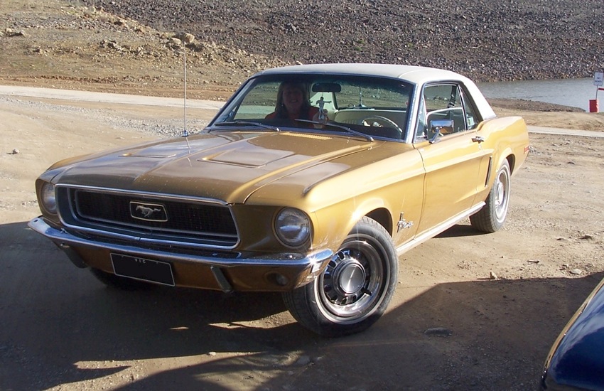 Spanish Gold 1968 Rainbow of Colors Promotional Mustang Hardtop