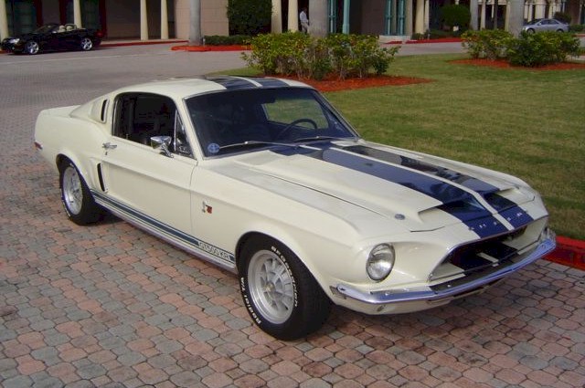 White 1968 Shelby Mustang GT-500KR