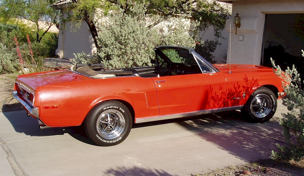 Flower Power Red 68 Rainbow Of Colors Mustang Convertible