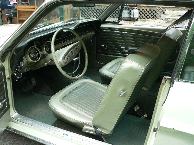 Green Interior 1968 Mustang Hardtop