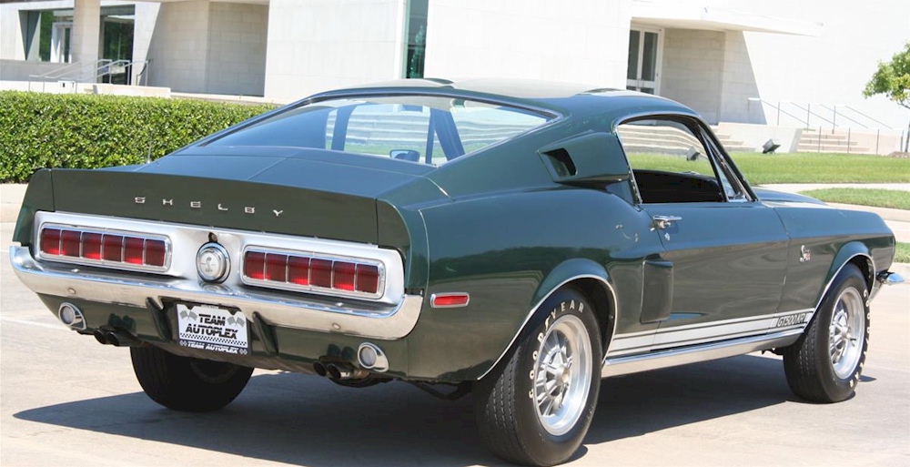 Dark Green 68 Mustang Shelby GT-500KR Fastback