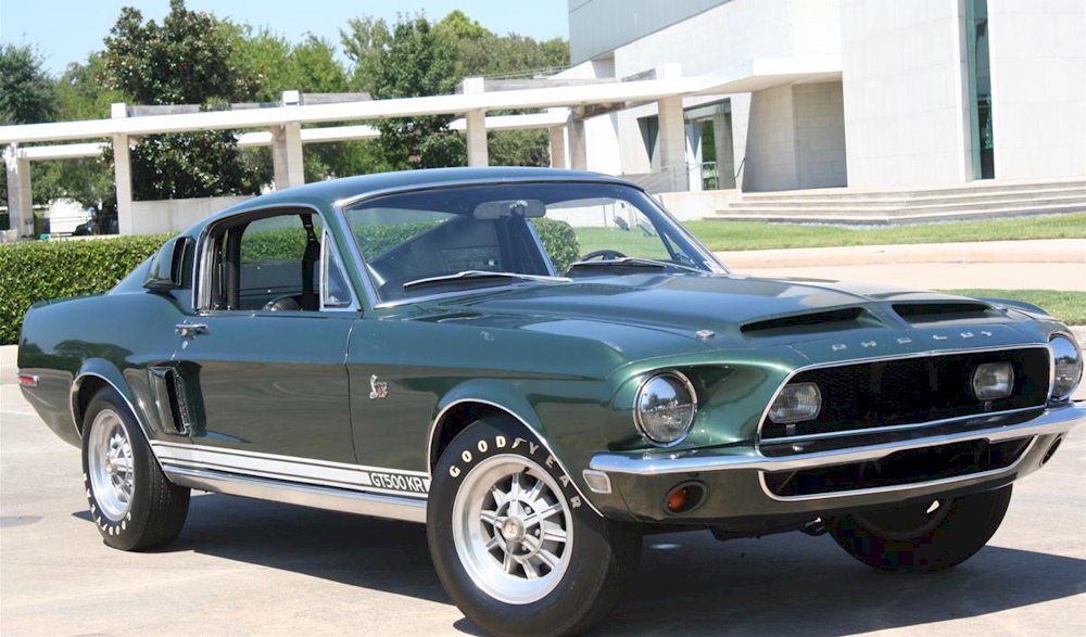 Dark Green 1968 Mustang Shelby GT-500KR Fastback