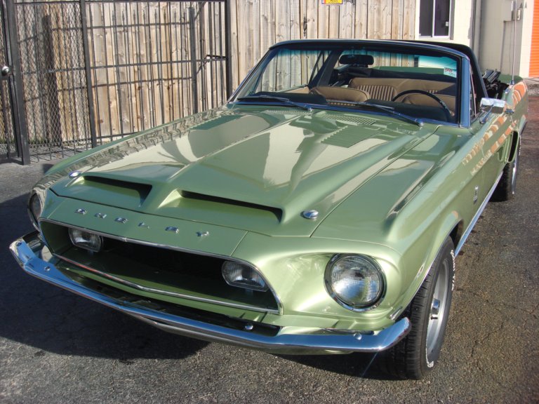 Lime Green 1968 Shelby GT500 Convertible