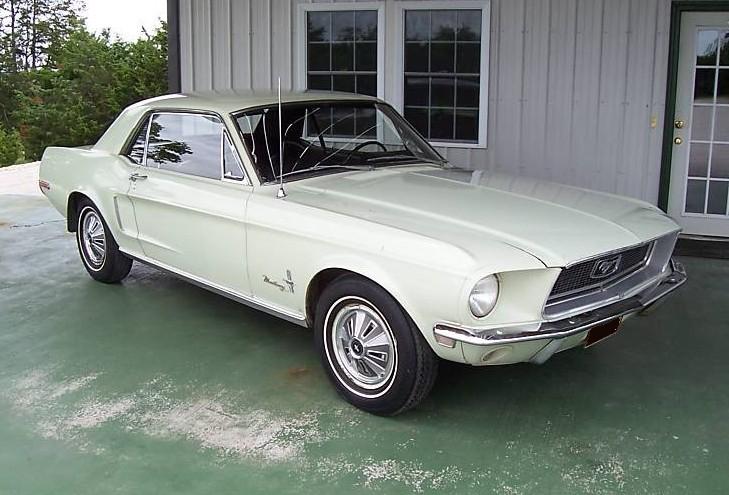 Seafoam Green 1968 Mustang Hardtop