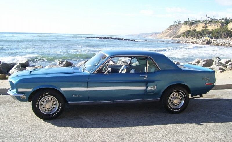 Acapulco Blue 68 Mustang GT/CS Hardtop
