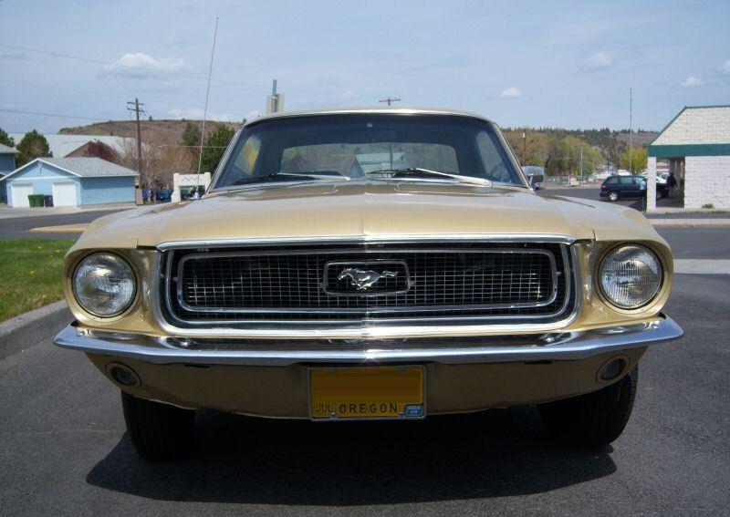 Sunlit Gold 1968 Mustang Hardtop