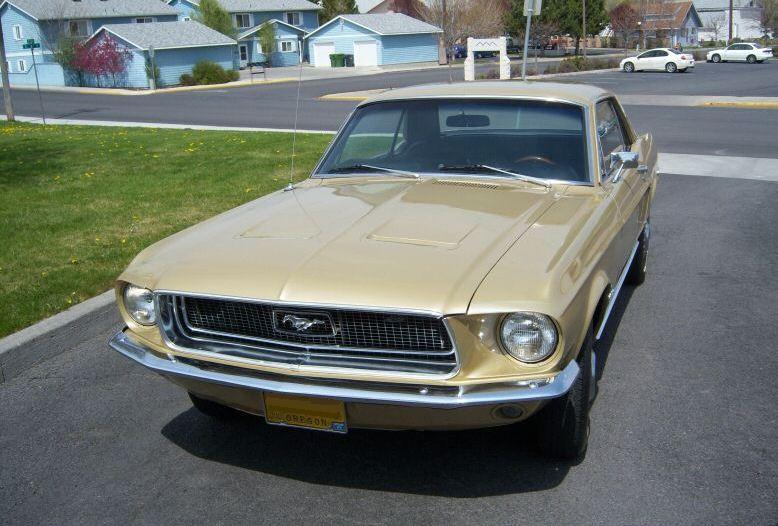 Sunlit Gold 1968 Mustang Hardtop