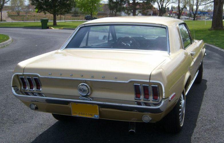 Sunlit Gold 1968 Mustang Hardtop