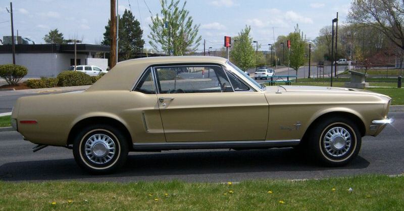Sunlit Gold 1968 Mustang Hardtop