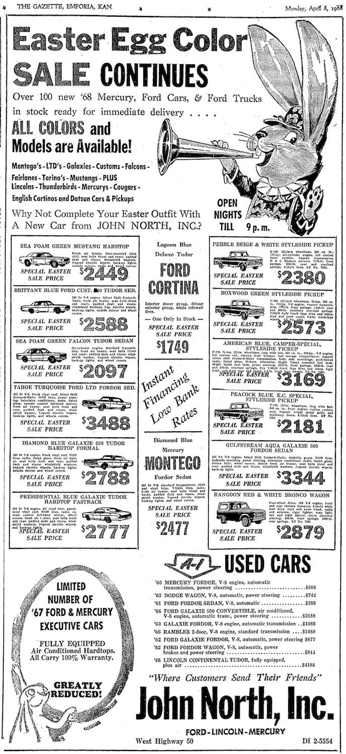 Ford Mustang 1968 Easter Egg Color Sale