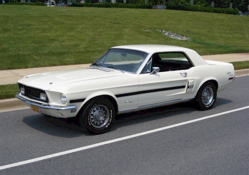 Wimbledon White 68 Mustang GTCS Hardtop