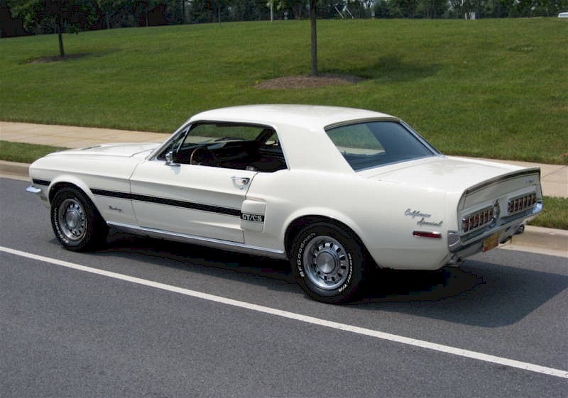 Wimbledon White 1968 Mustang GTCS Hardtop