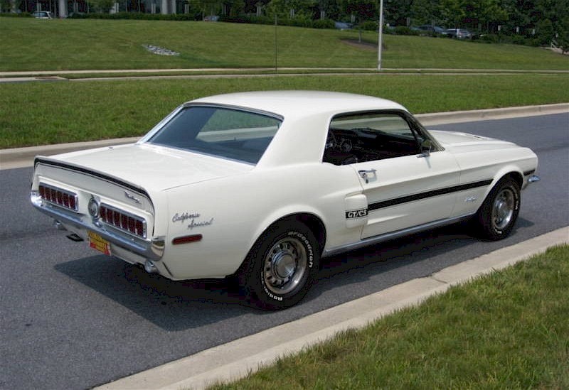 Wimbledon White 68 Mustang GTCS Hardtop