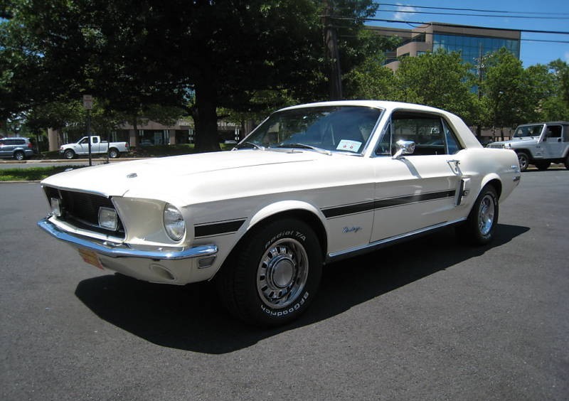 Wimbledon White 1968 Mustang GTCS Hardtop