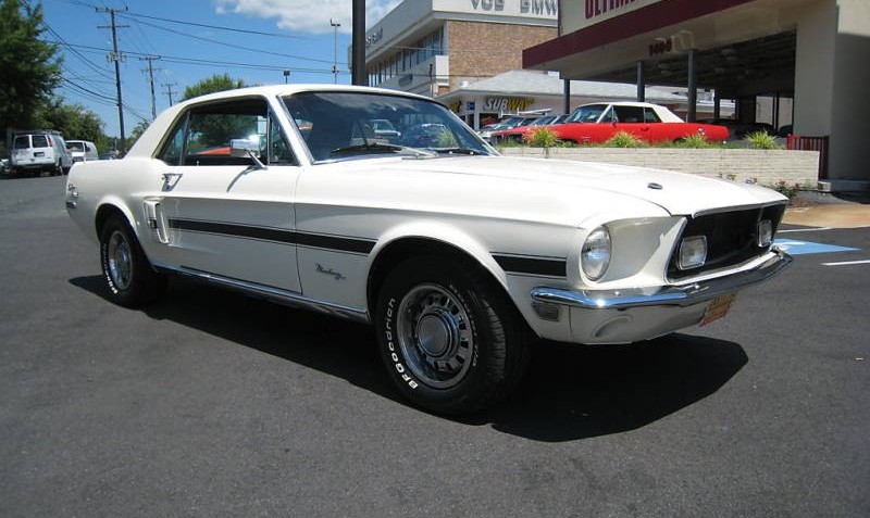 Wimbledon White 1968 Mustang GTCS Hardtop