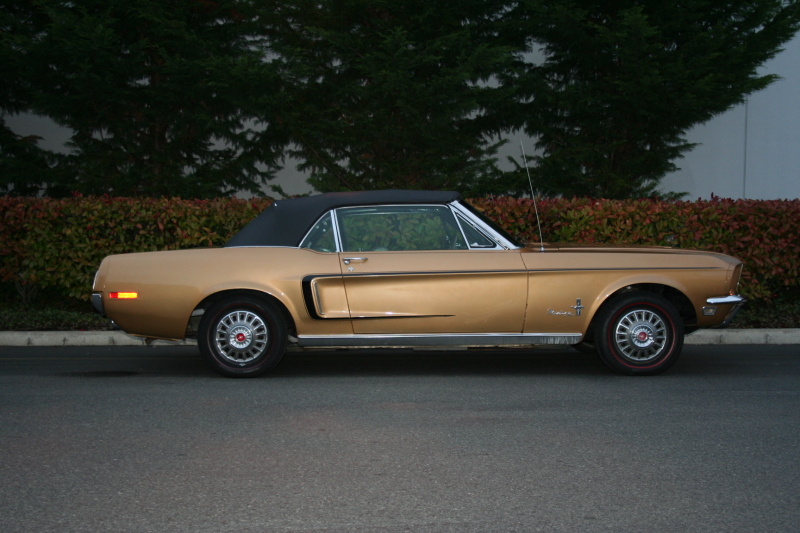 Sunlit Gold 1968 Mustang Convertible