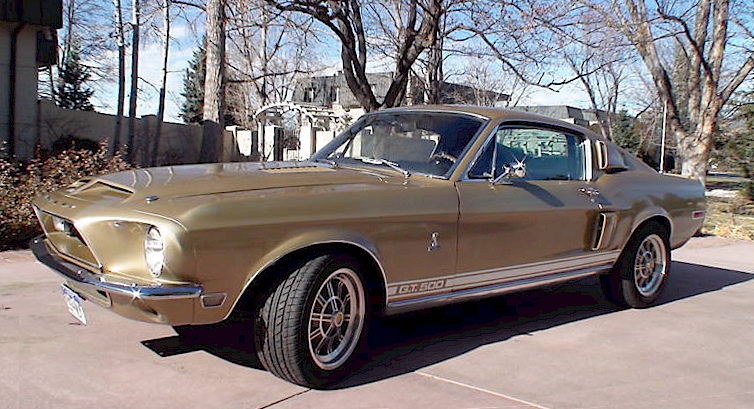 Gold 1968 Shelby GT-500