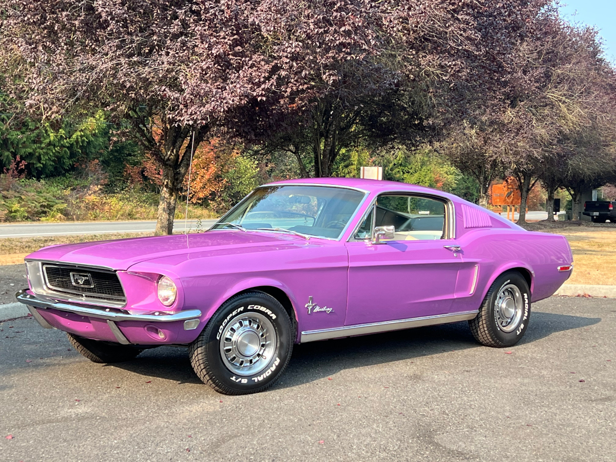 Powerful Purple 1968 Rainbow of Colors promotional Mustang