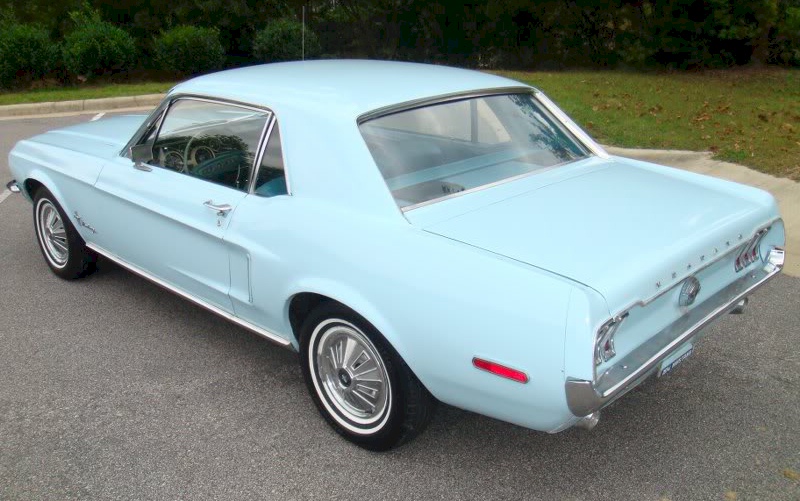 Diamond Blue 1968 Mustang