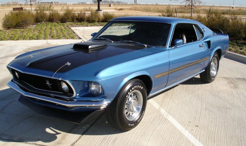 1969 Winter Blue Mach 1 with Super Jet Cobra Engine