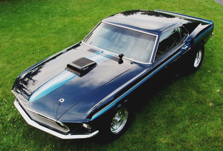 Blue Mach 1 Mustang