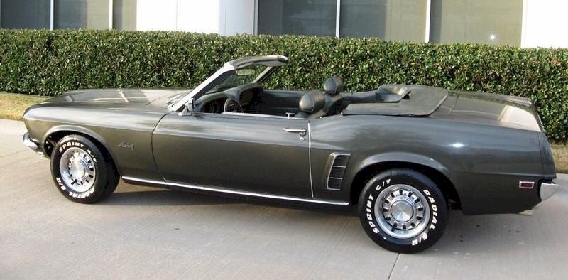 Black Jade 1969 Mustang Convertible