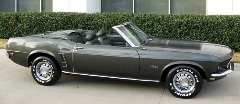 Black Jade 1969 Mustang Convertible