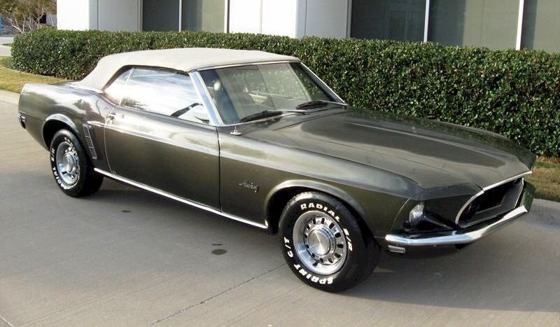 Black Jade 1969 Mustang Convertible