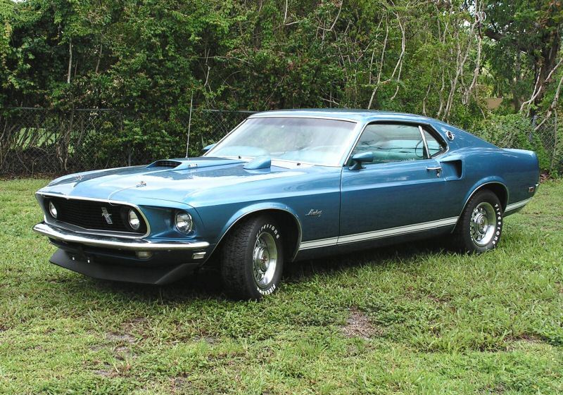 Acapulco Blue 1969 Mustang GT Fastback