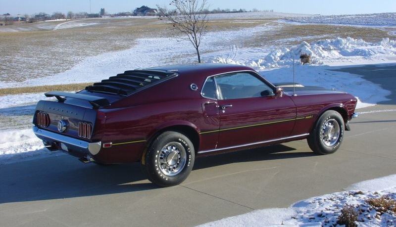 Royal Maroon 1969 Mustang Mach 1 Fastback