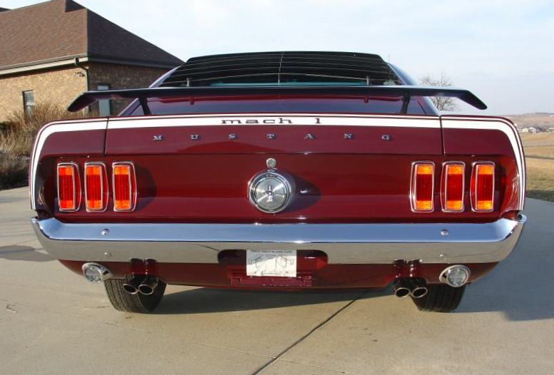 Royal Maroon 1969 Mustang Mach 1 Fastback