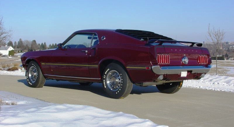 Royal Maroon 1969 Mustang Mach 1 Fastback