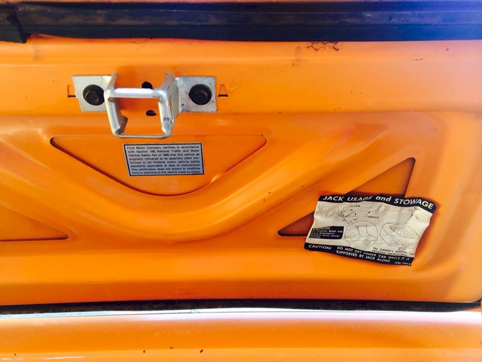 1969 Mach 1 Mustang Trunk