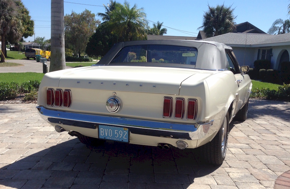 Wimbledon White 1969 Mustang Convertible