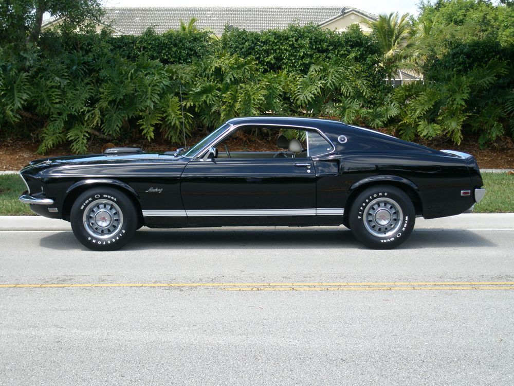 Raven Black 1969 Mustang GT Fastback