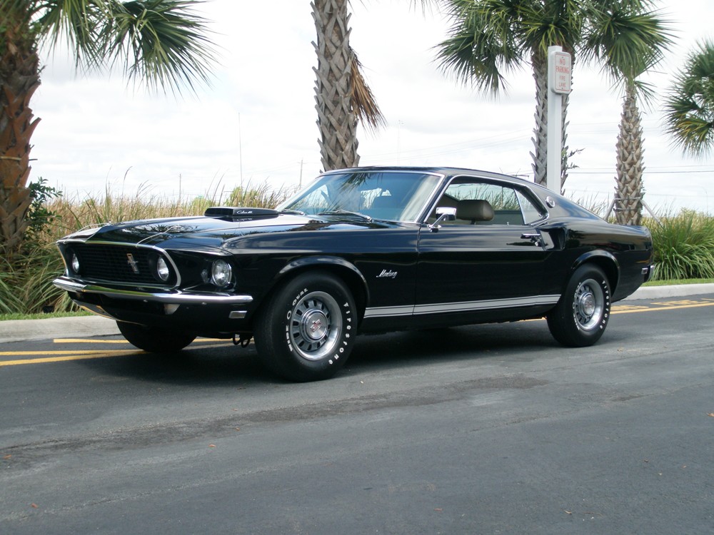 Raven Black 1969 Mustang GT Fastback