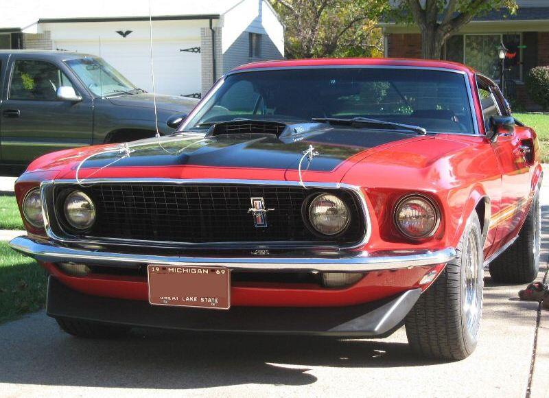 Candy Apple Red 1969 Mustang Mach 1 Fastback