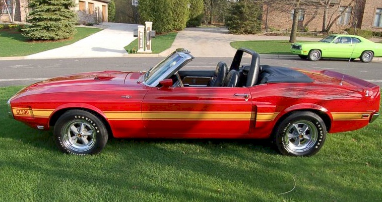 Candy Apple Red 1969 Shelby GT-500 Convertible