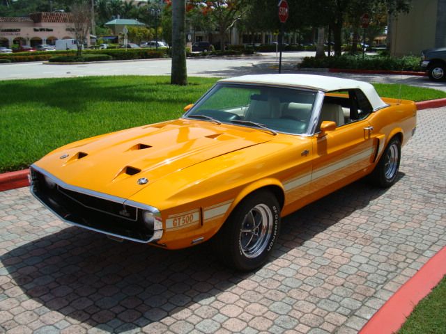 Grabber Orange 69 Mustang Shelby GT500 Convertible