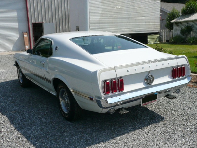 Pastel Gray 1969 Mustang Mach1 Fastback