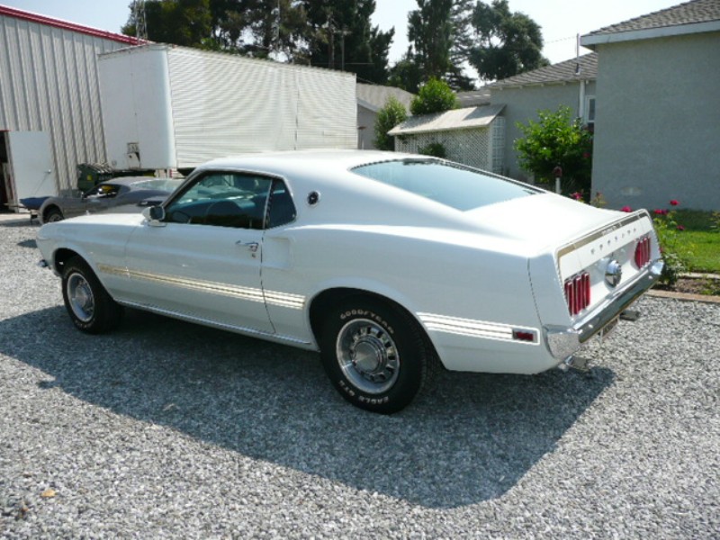 Pastel Gray 69 Mustang Mach1 Fastback
