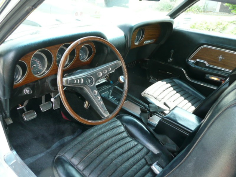 Black Interior 69 Mustang Mach1 Fastback