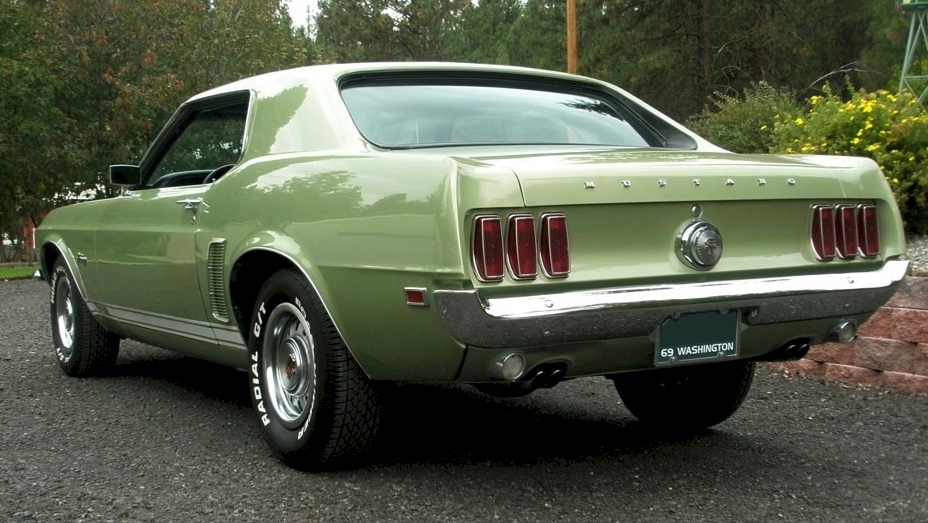 Lime Gold 1969 Mustang GT