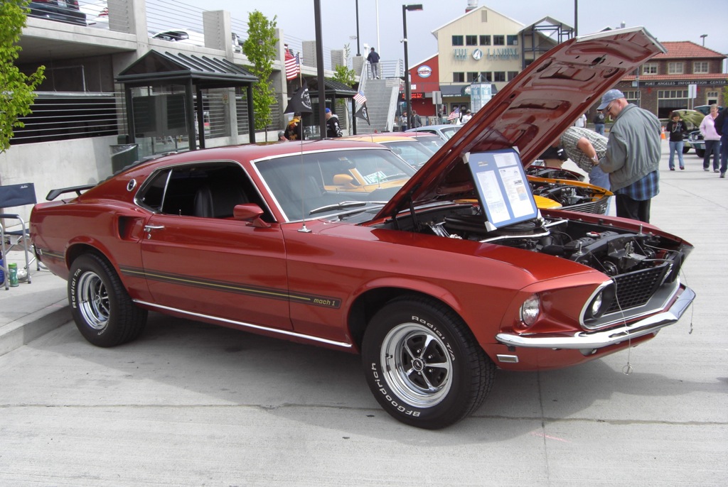 Indian Fire Red 69 Mustang Mach 1 Fastback